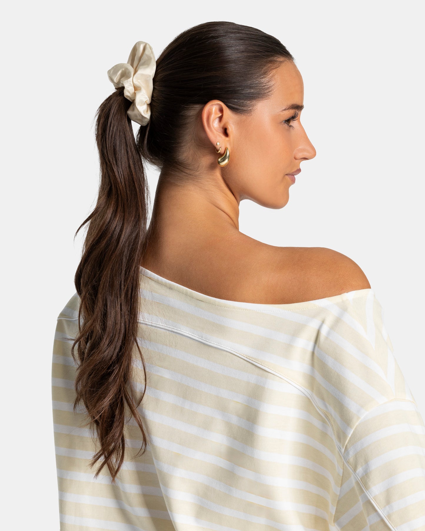 Contrastline Scrunchies (2-Pack) ‘Butter Yellow / Stripe’