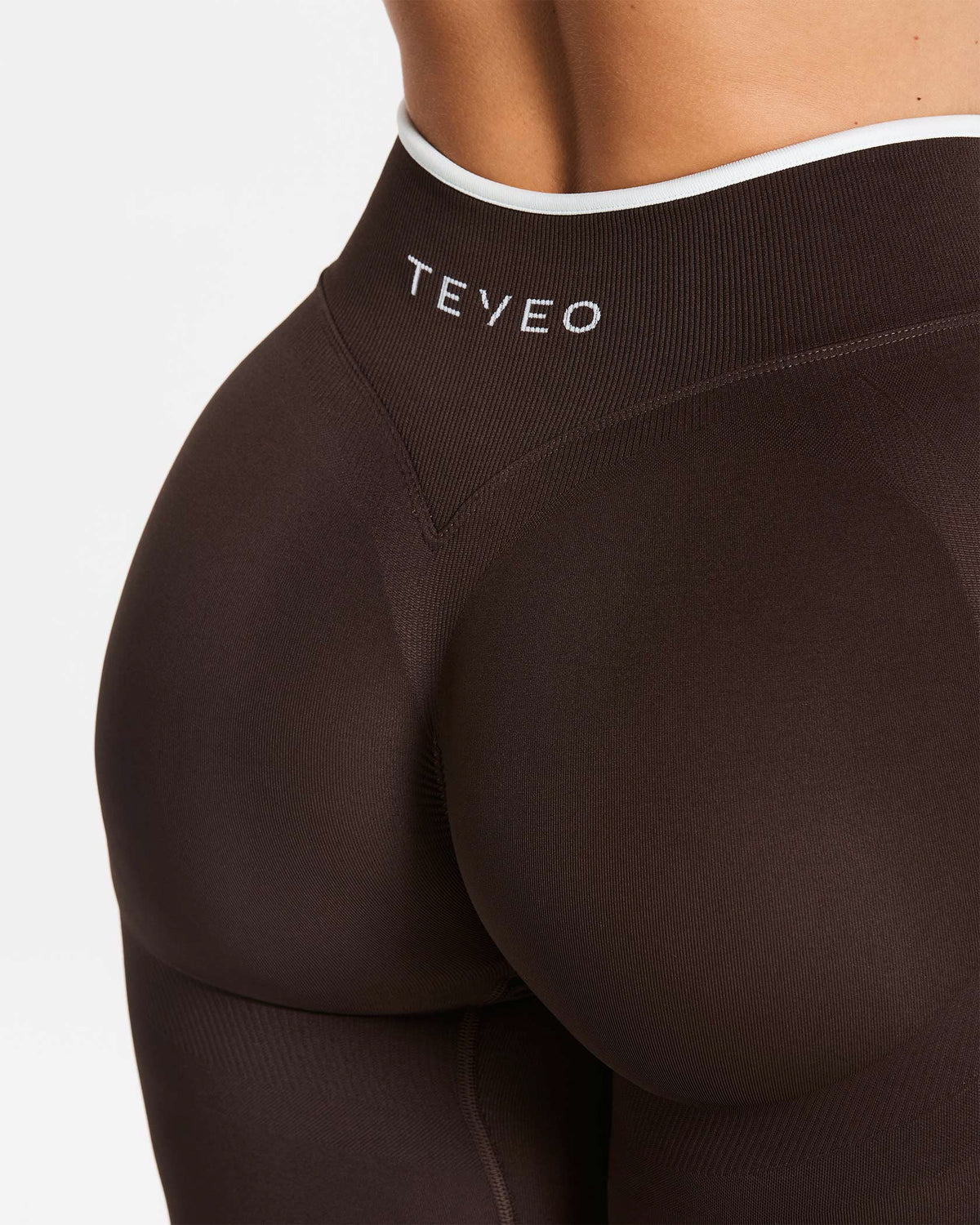 Contrastline Sculpt Scrunch Flared Leggings Regular "Espresso"