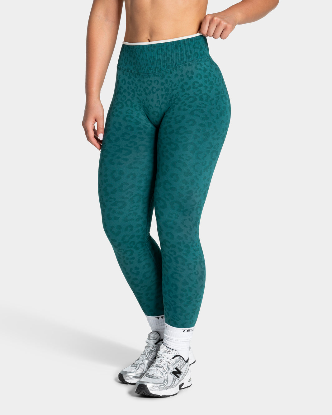 Legging Sculpt Scrunch Contrastline « Léopard Petrol »