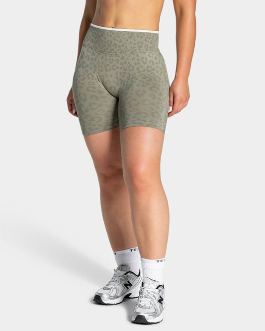 Shorts Contrastline “Stampa leopardo Cachi"