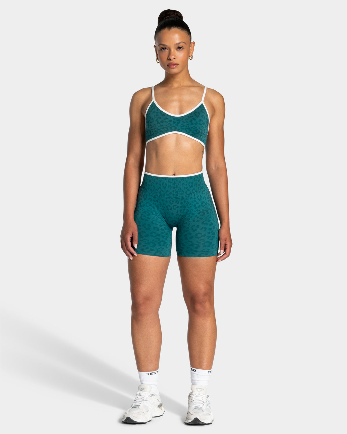 Contrastline Shorts ‘Petrol Leopard’