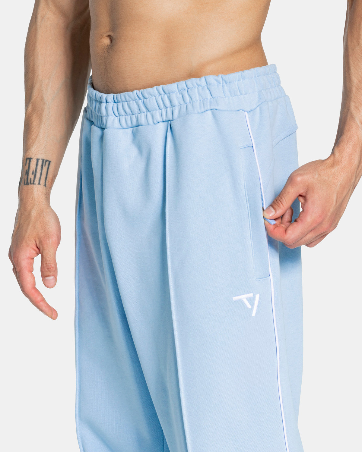 Pantalon de jogging Straight Leg Contrastline « bleu layette »
