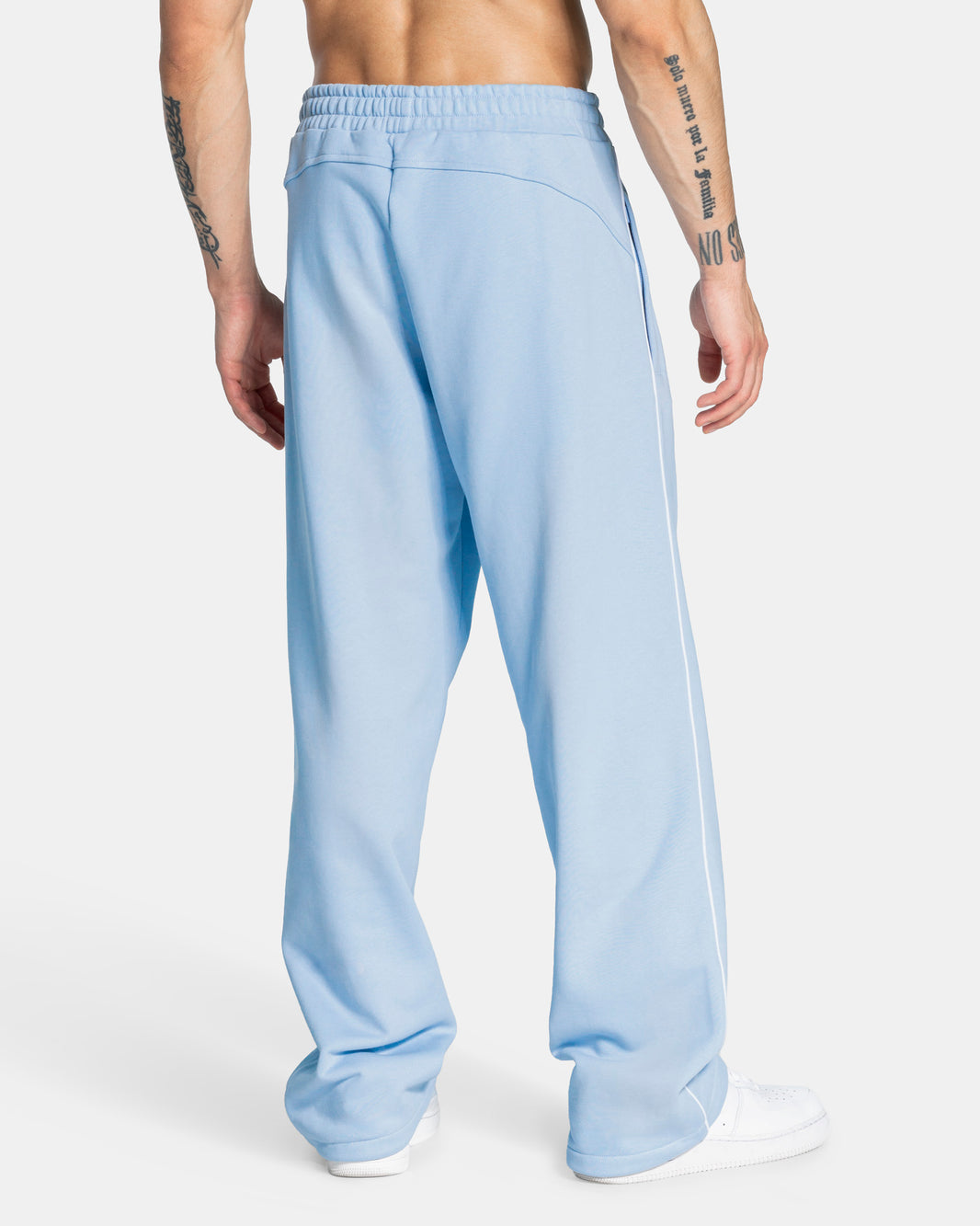 Contrastline Straight Leg Joggers ‘Baby Blue’