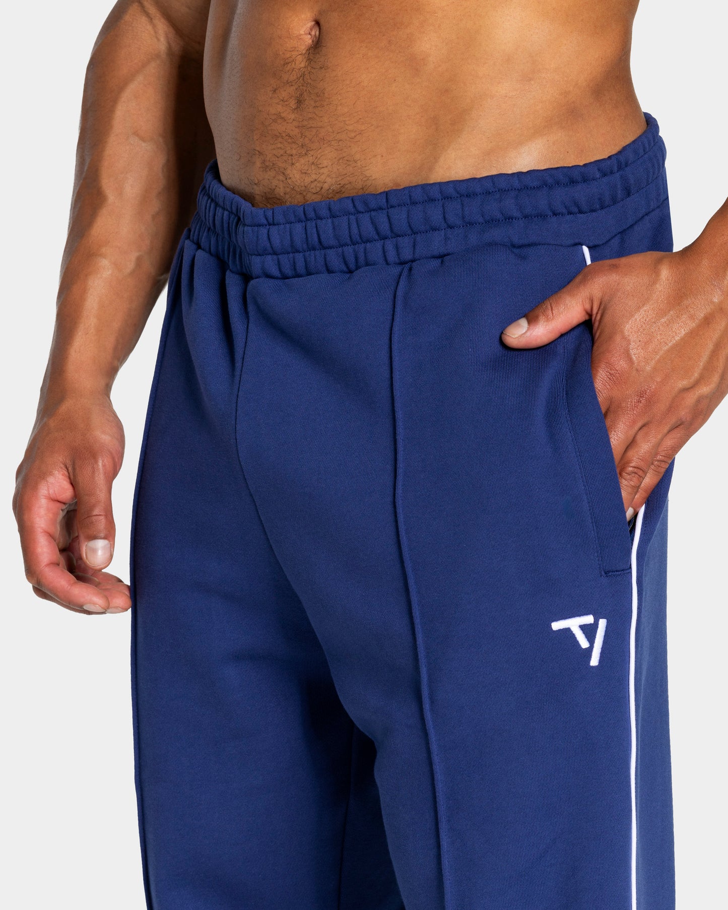 Contrastline Straight Leg Joggers ‘Indigo’
