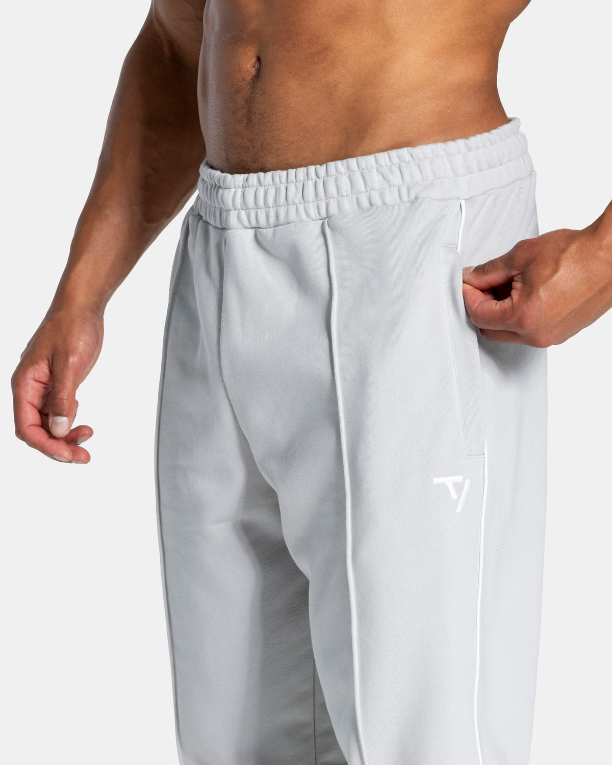 Contrastline Straight Leg Joggers ‘Moon’