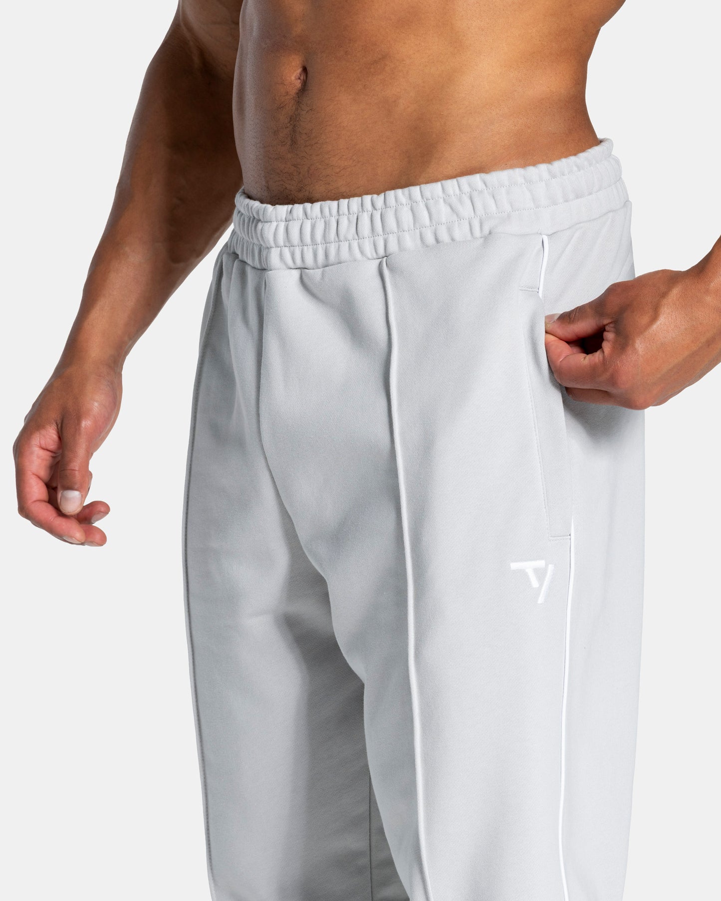 Contrastline Straight Leg Joggers ‘Moon’