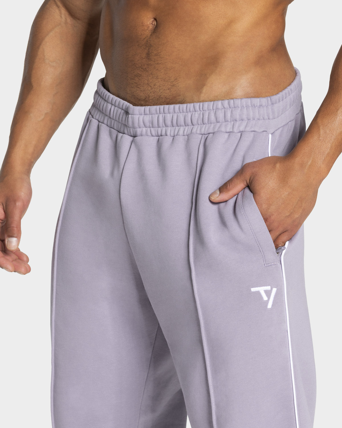 Contrastline Straight Leg Joggers ‘Lavender’