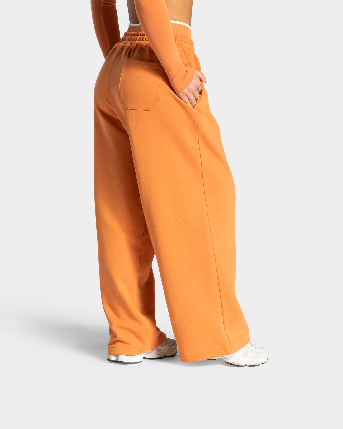 Pantalon de jogging Wide Leg Contrastline « Pumpkin Spice »