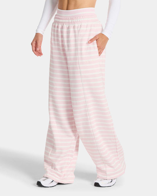 Pantalon de jogging jambe large Contrastline « Stripe Blossom »