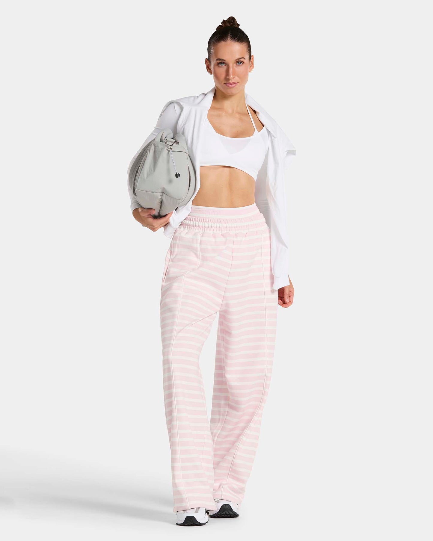 Contrastline Wide Leg Joggers ‘Blossom Stripe’
