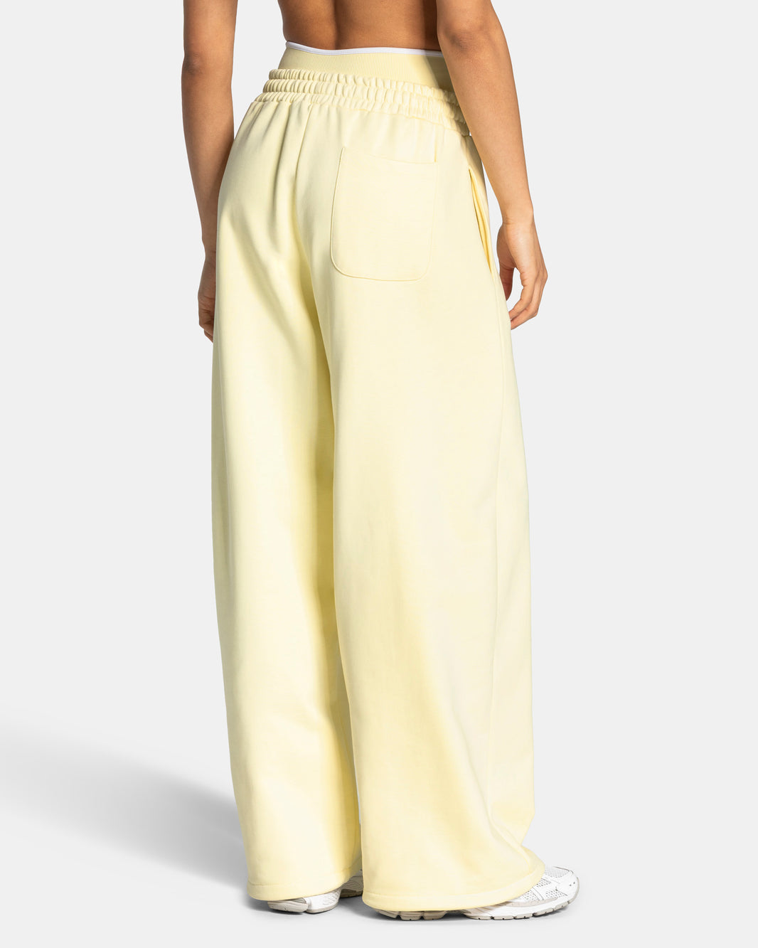 Contrastline Wide Leg Joggers ‘Butter Yellow’