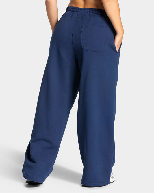 Contrastline Wide Leg Joggers ‘Dark Blue’