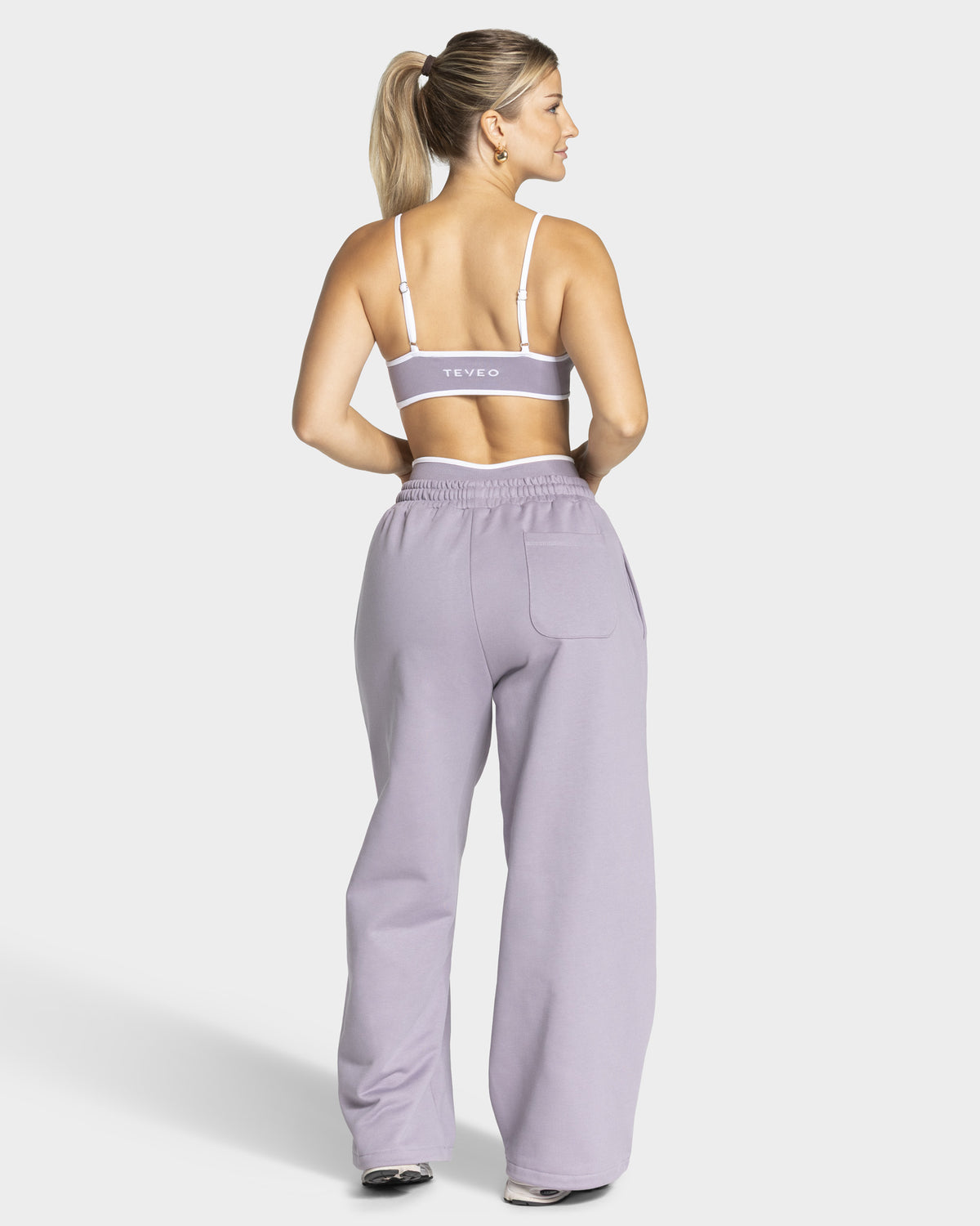 Contrastline Wide Leg Joggers ‘Lavender’