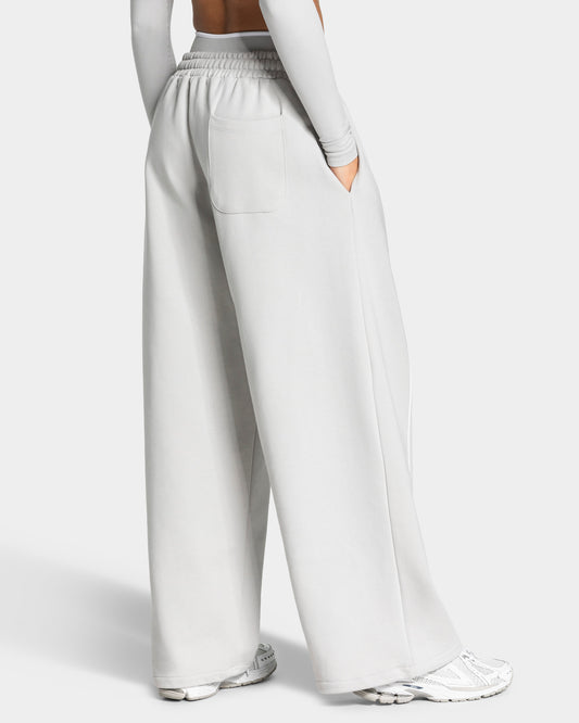 Contrastline Wide Leg Joggers ‘Moon’