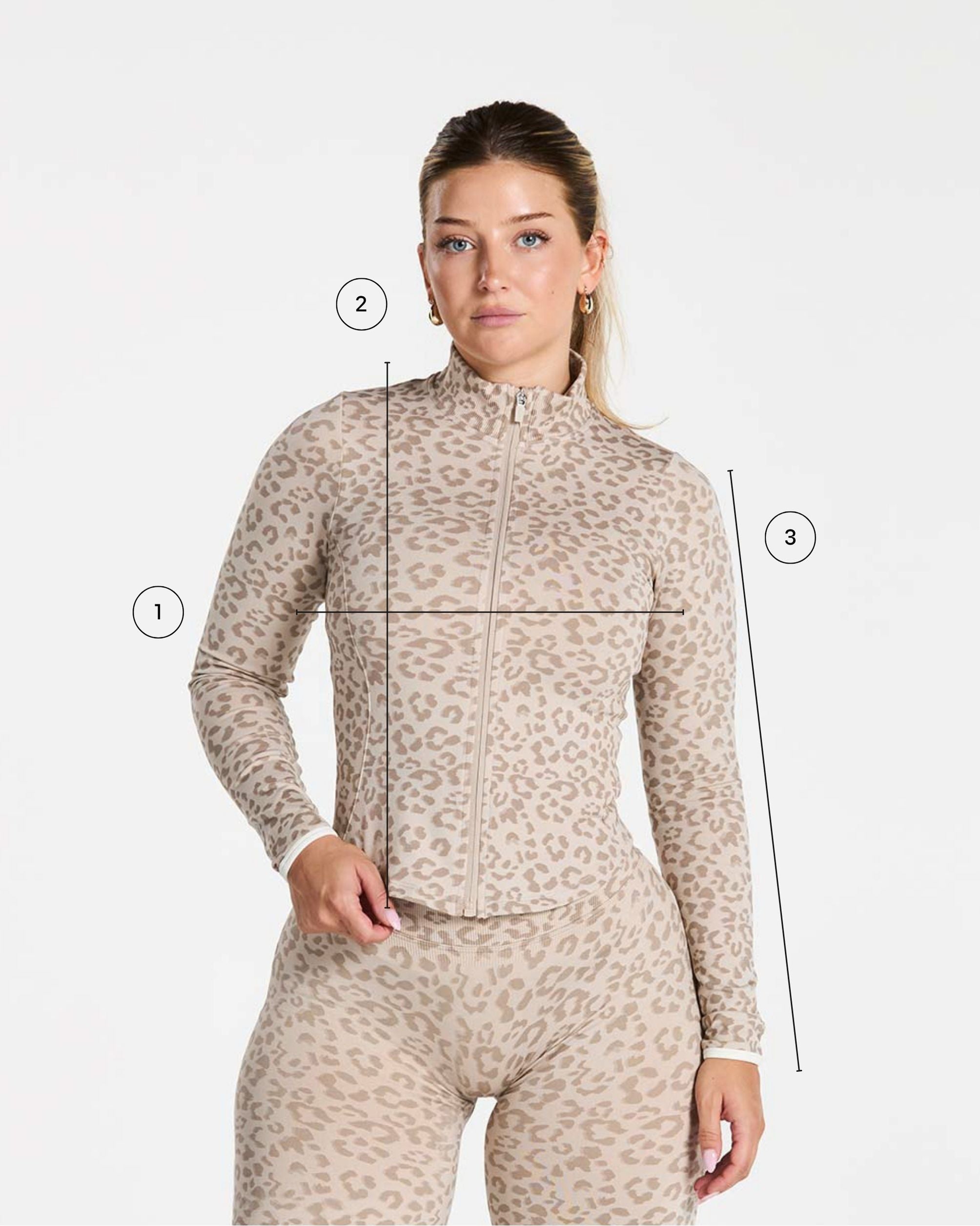 Contrastline Shaping Zip Jacket 'Espresso Leopard'