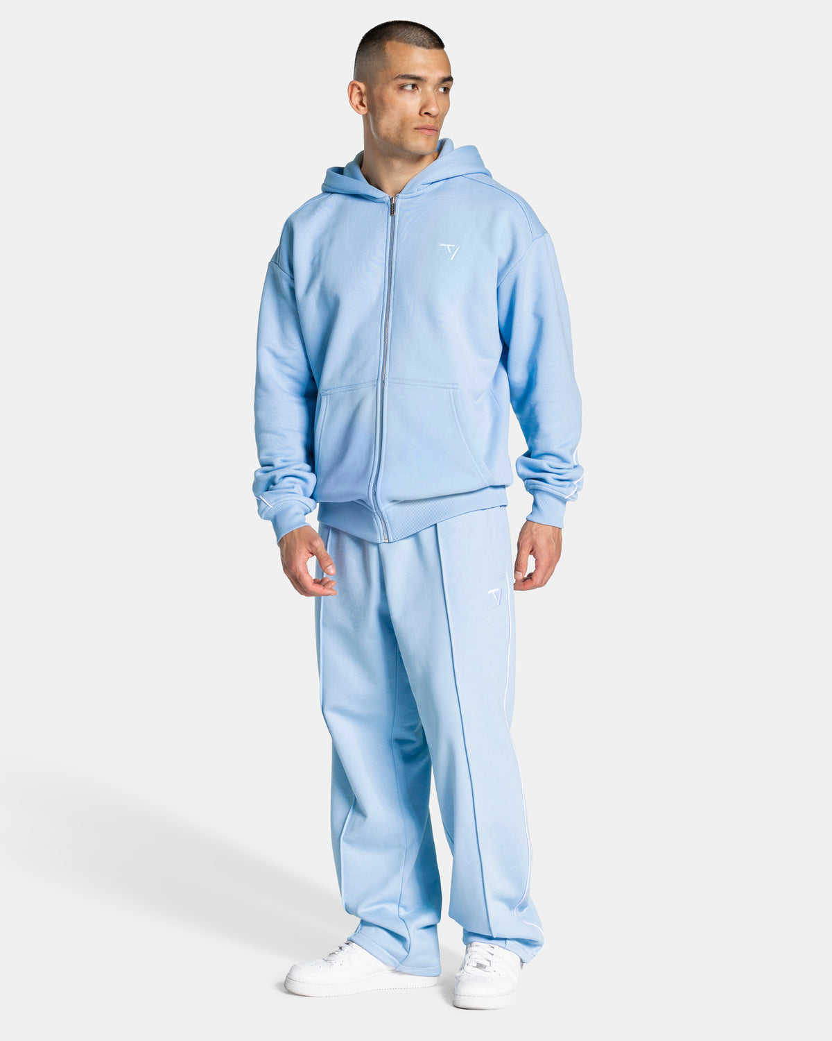 Contrastline Zip Jacket ‘Baby Blue’