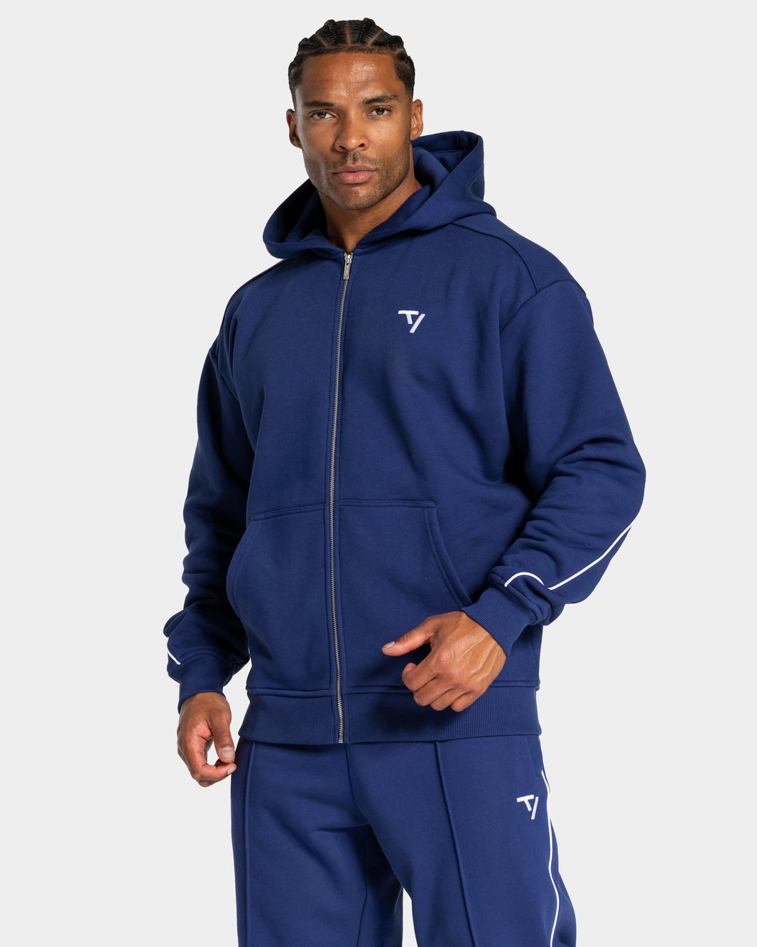 Contrastline Zip Jacket ‘Indigo’