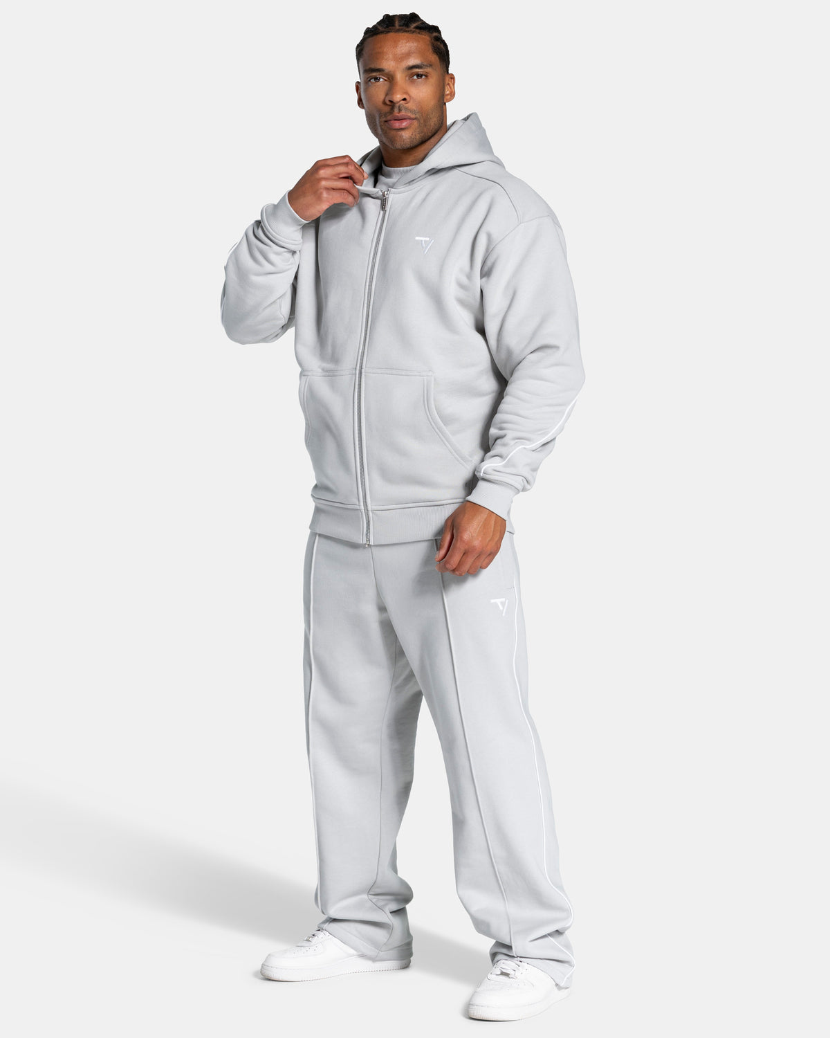 Contrastline Straight Leg Joggers ‘Moon’