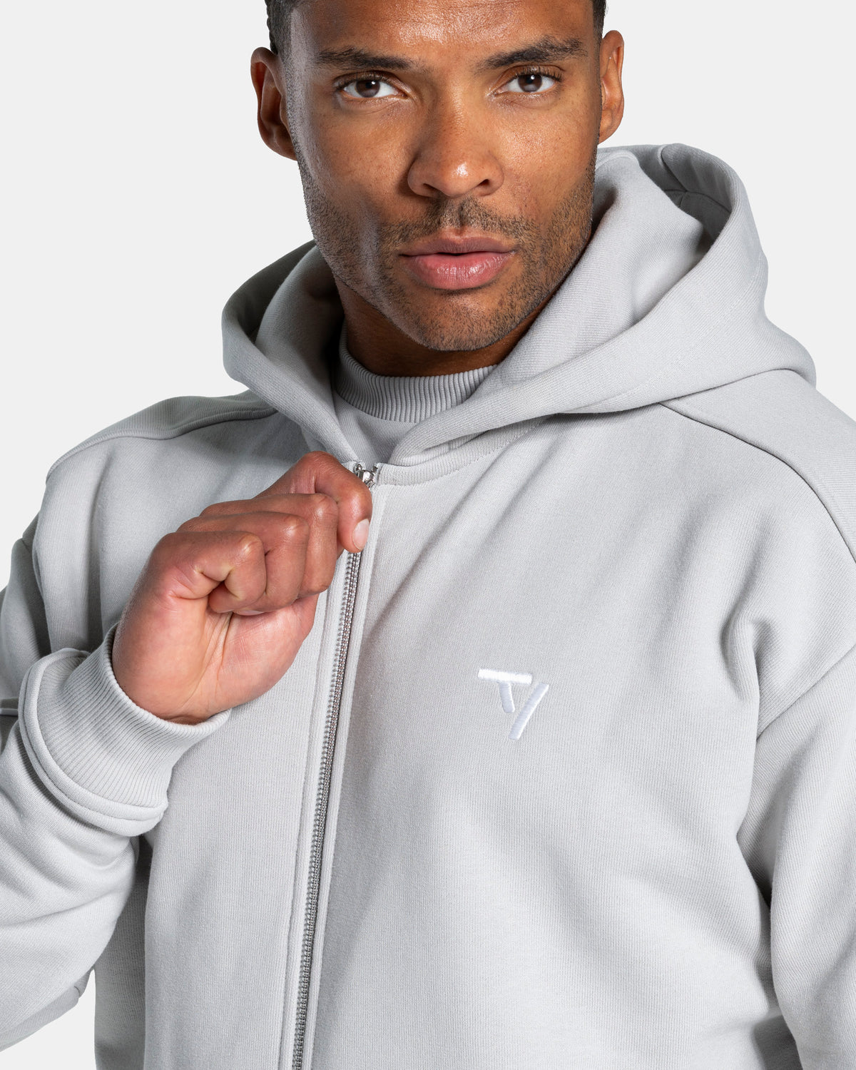Contrastline Zip Jacket ‘Moon’