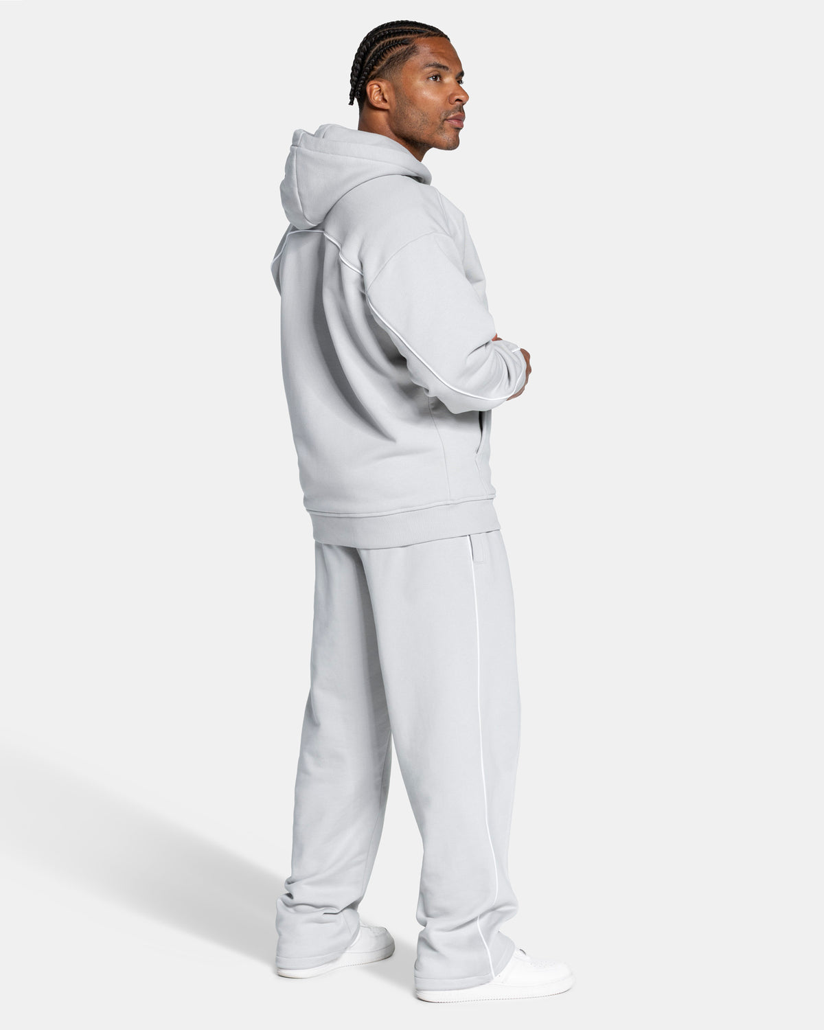 Contrastline Straight Leg Joggers ‘Moon’