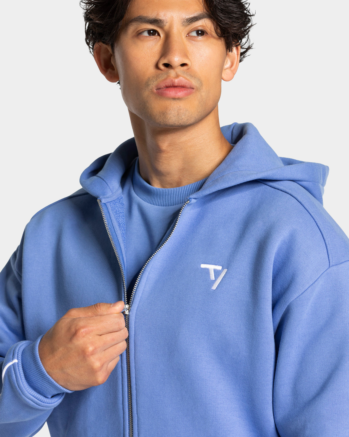 Contrastline Zip Jacket ‘Azure’