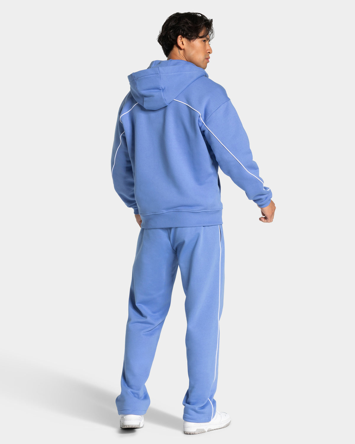 Contrastline Straight Leg Joggers ‘Azure’