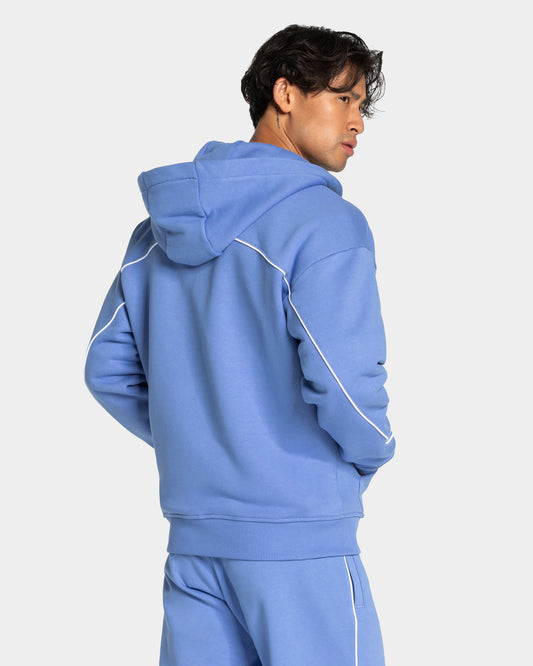 Contrastline Zip Jacket ‘Azure’