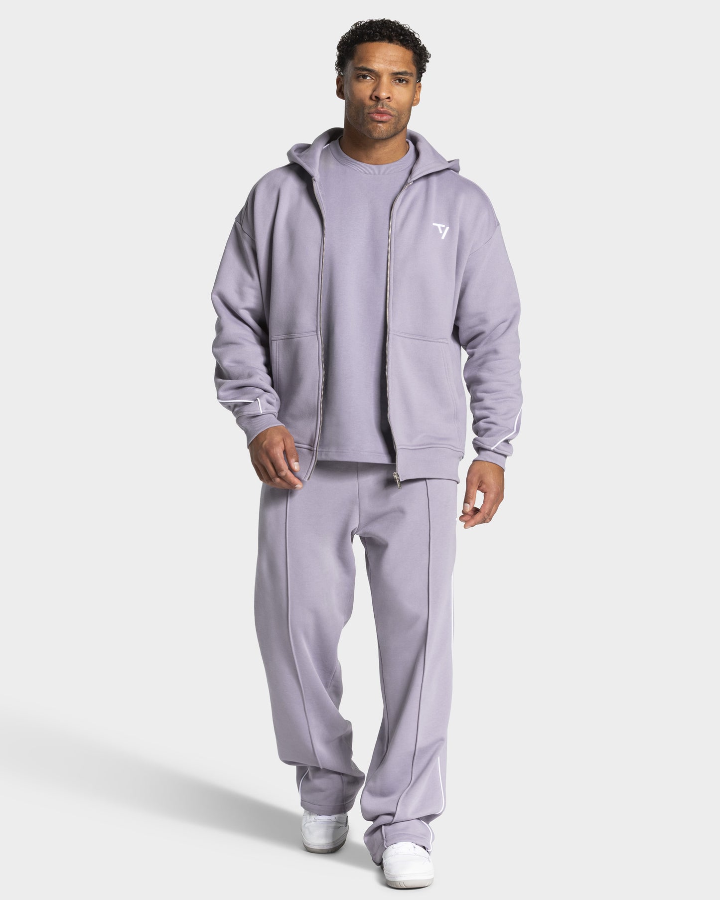 Contrastline Straight Leg Joggers ‘Lavender’