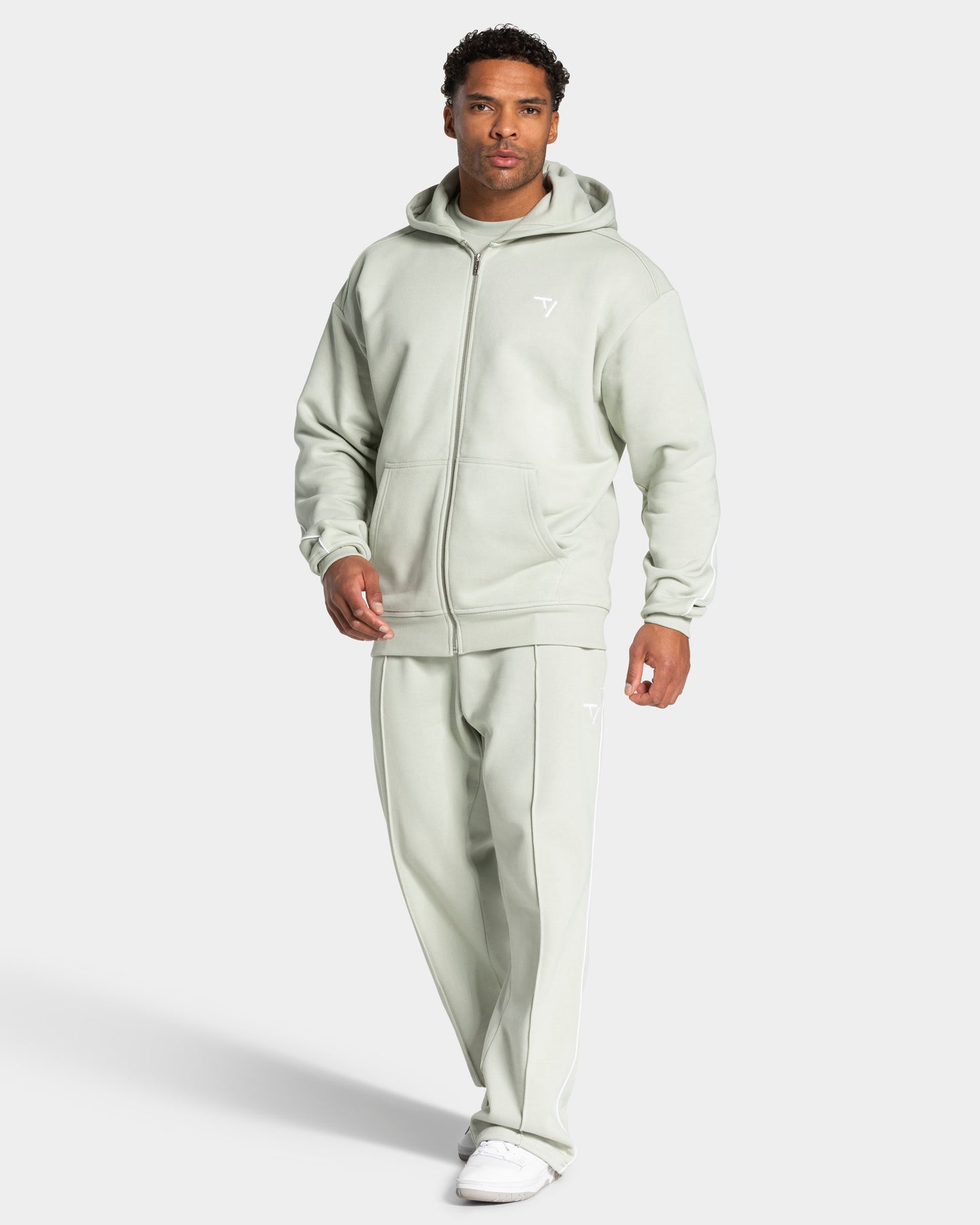 Contrastline Straight Leg Joggers ‘Pistachio’