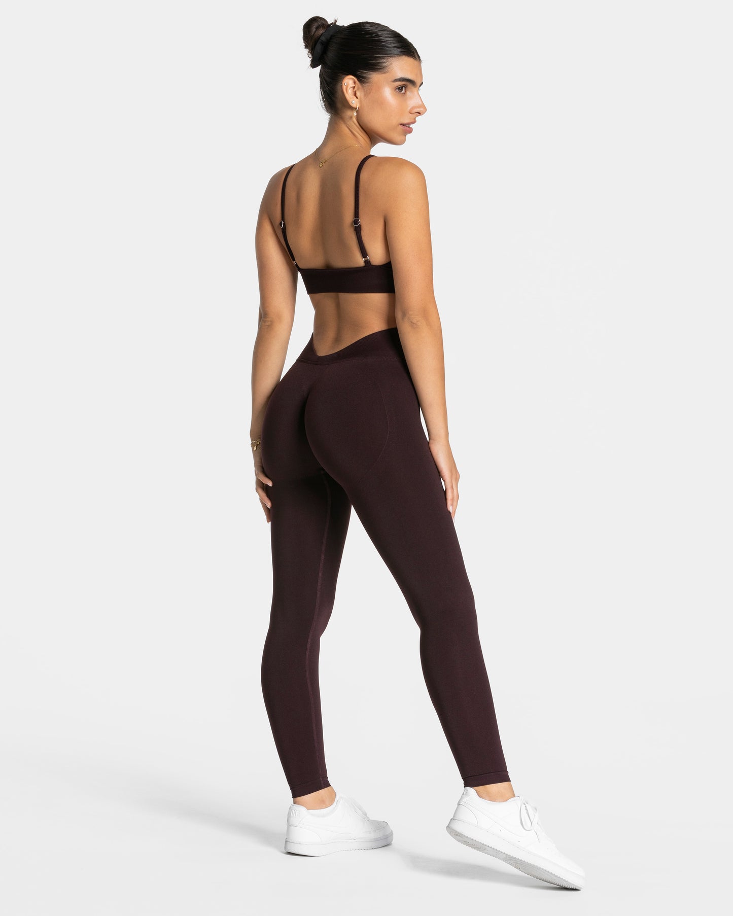 Essence V-Back Covert Scrunch Leggings ‘Merlot’