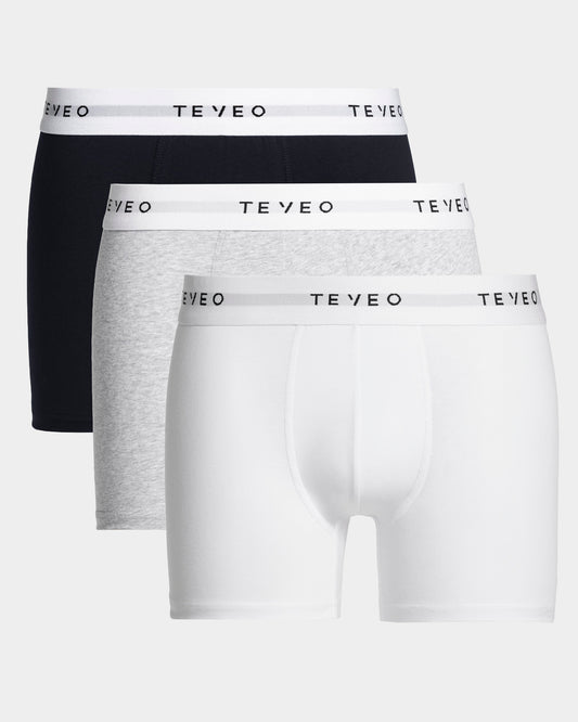 Essential Boxer Shorts (3-Pack) ‘Grey Marl/Midnight/White’