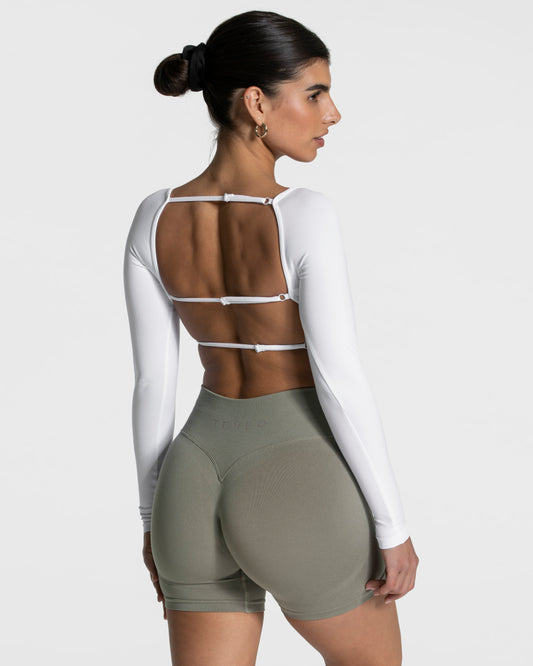 Femme Backless Longsleeve "Weiß"