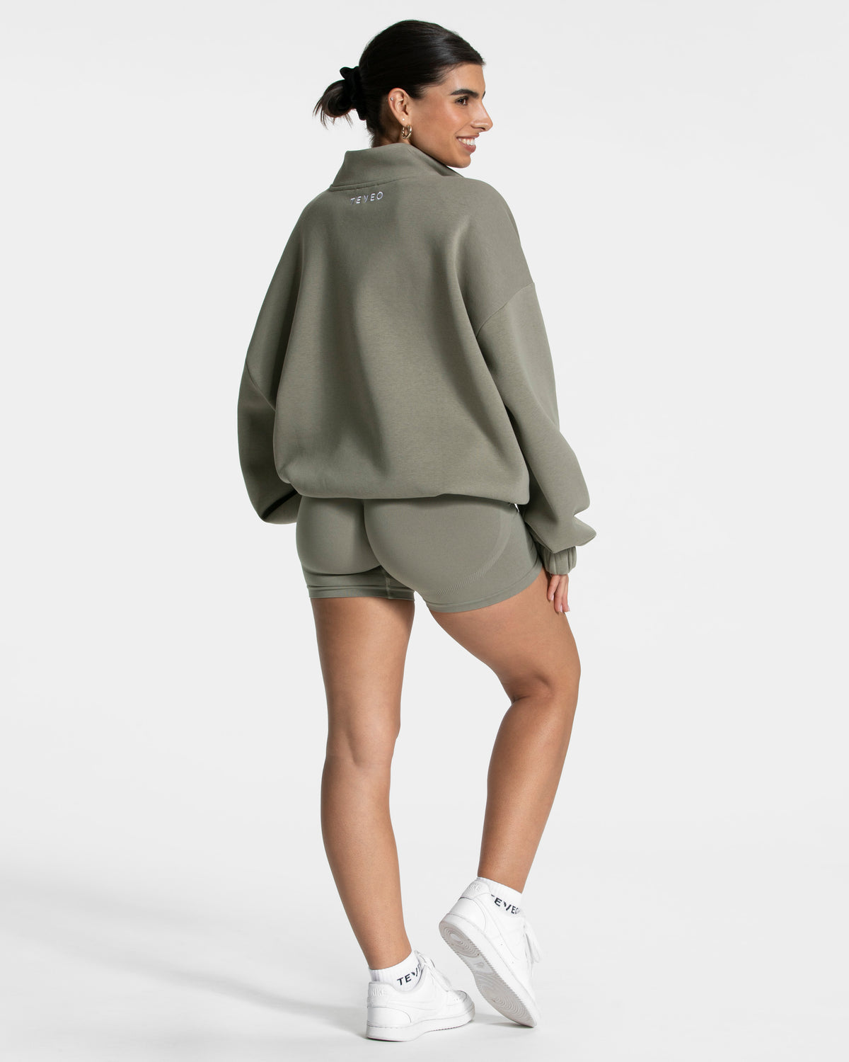 Bluza Femme z krótkim zamkiem „Khaki”