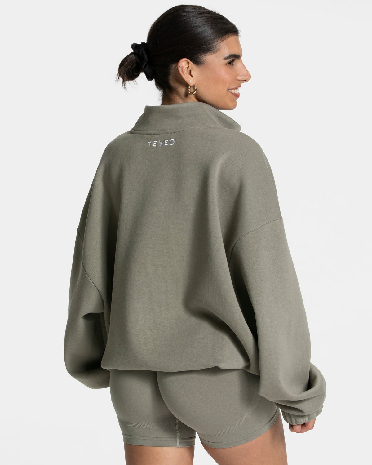 Bluza Femme z krótkim zamkiem „Khaki”