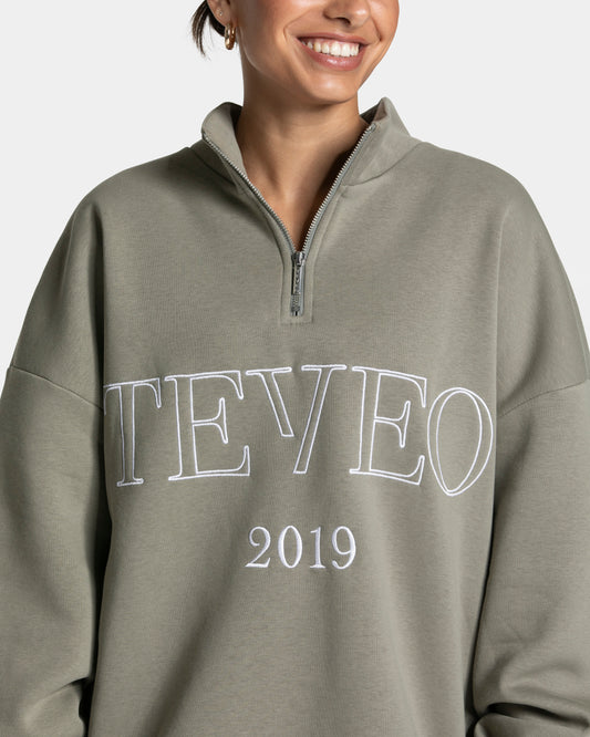 Sudadera Femme Half Zip «caqui»