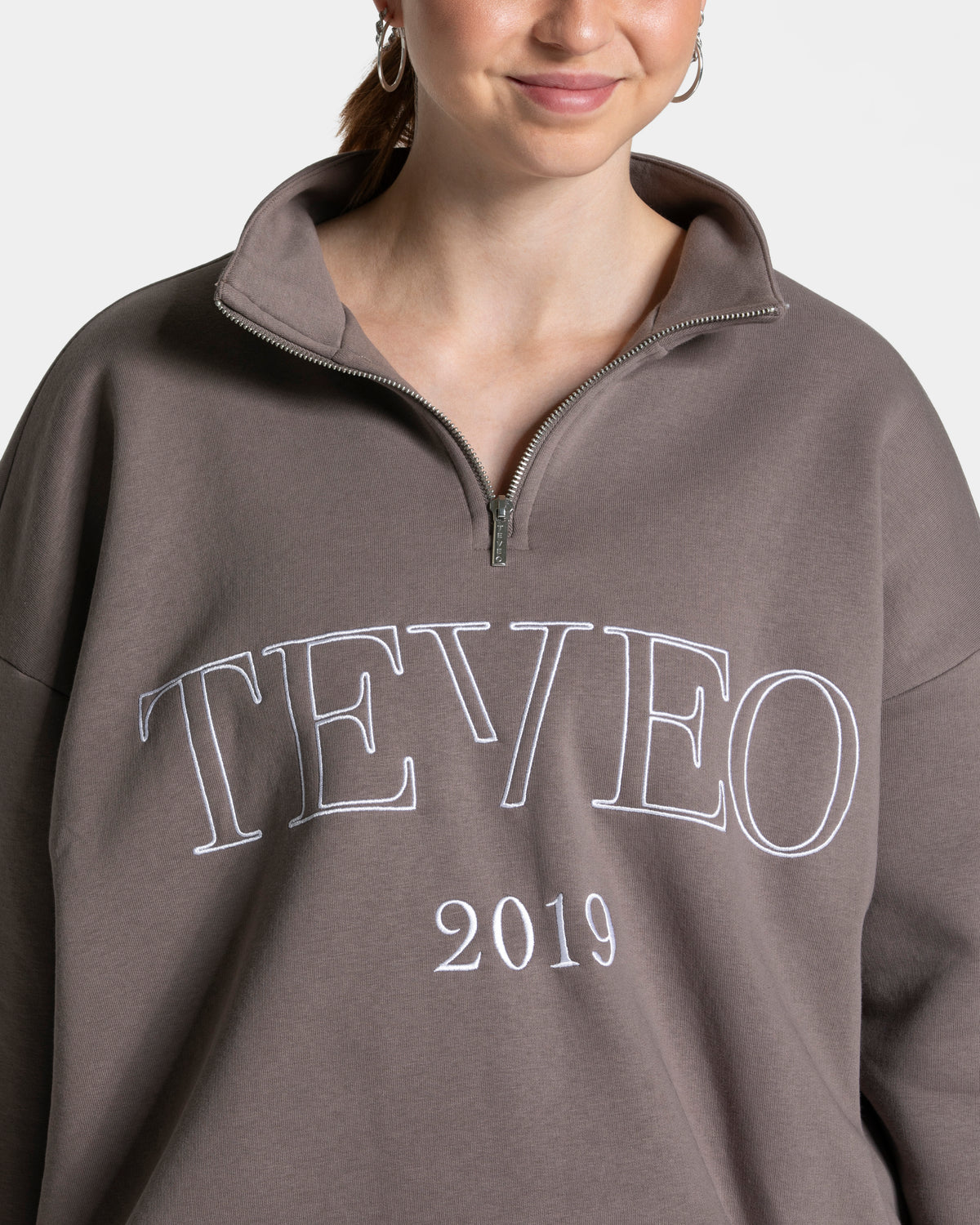 Femme Half Zip Sweater ‘Mocha’