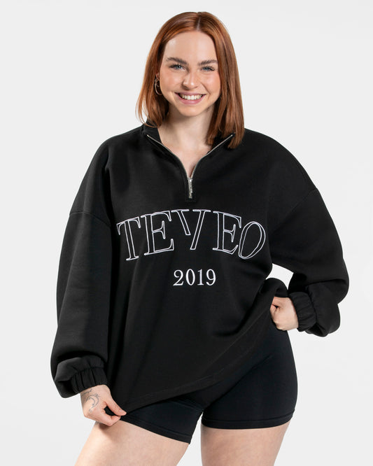 Sudadera Femme Half Zip «negro»