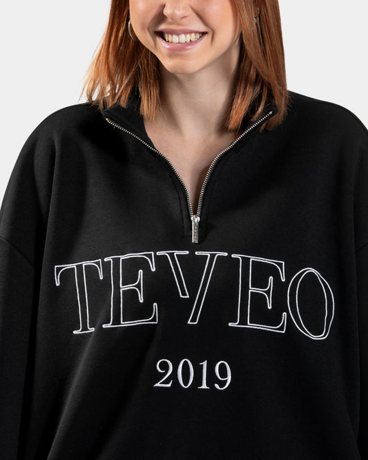 Sudadera Femme Half Zip «negro»