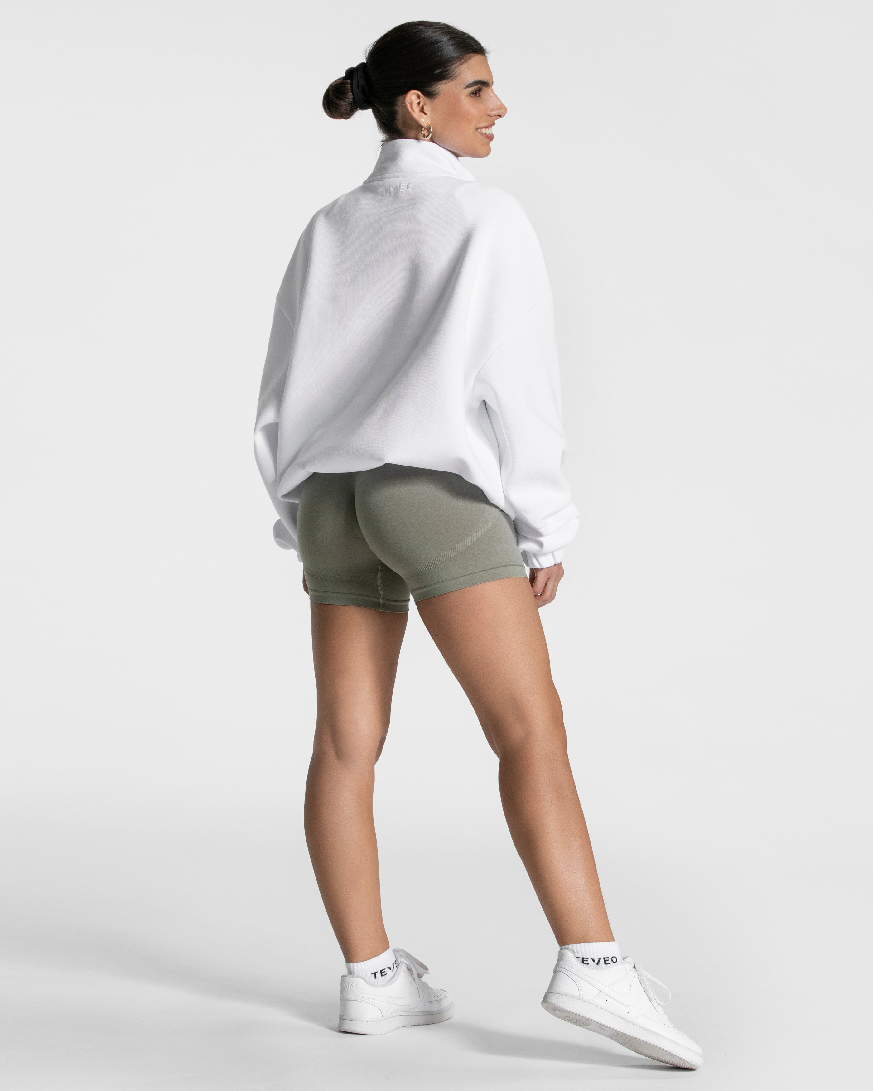 Femme Half Zip Sweater 'White'