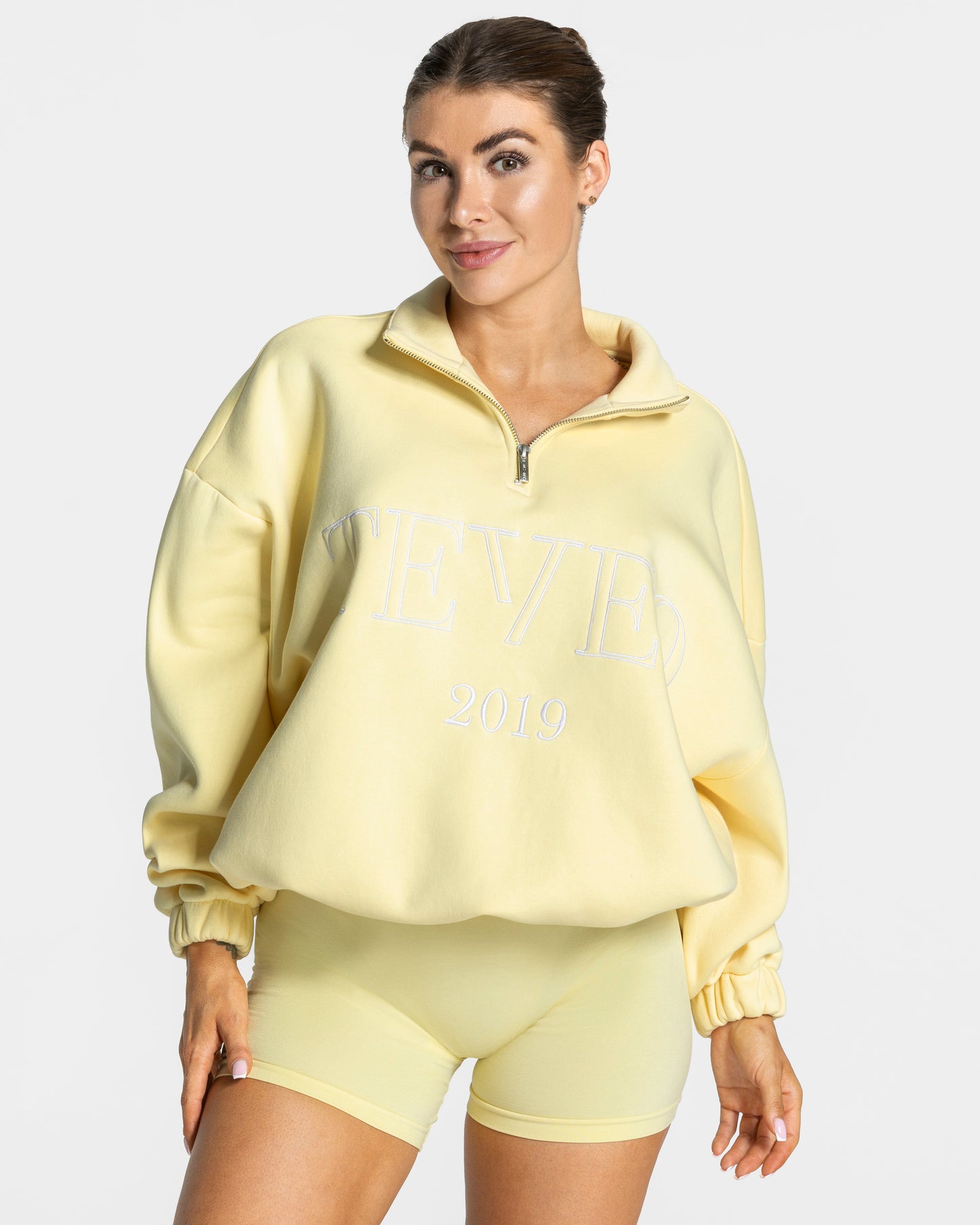 Femme Half Zip Sweater ‘Yellow’