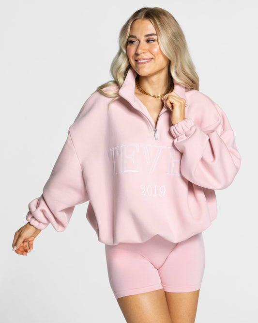 Femme Half Zip Sweater ‘Light Pink’