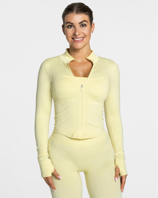Femme Shaping Zip Jacke "Gelb"