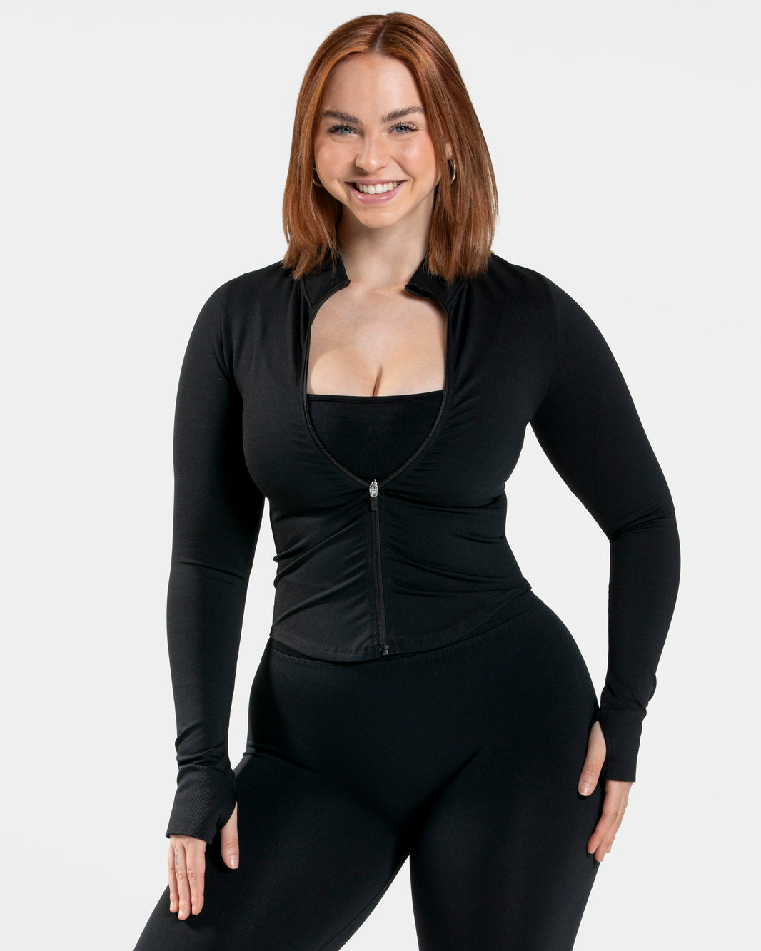 Giacca con zip Femme Shaping “Nero”