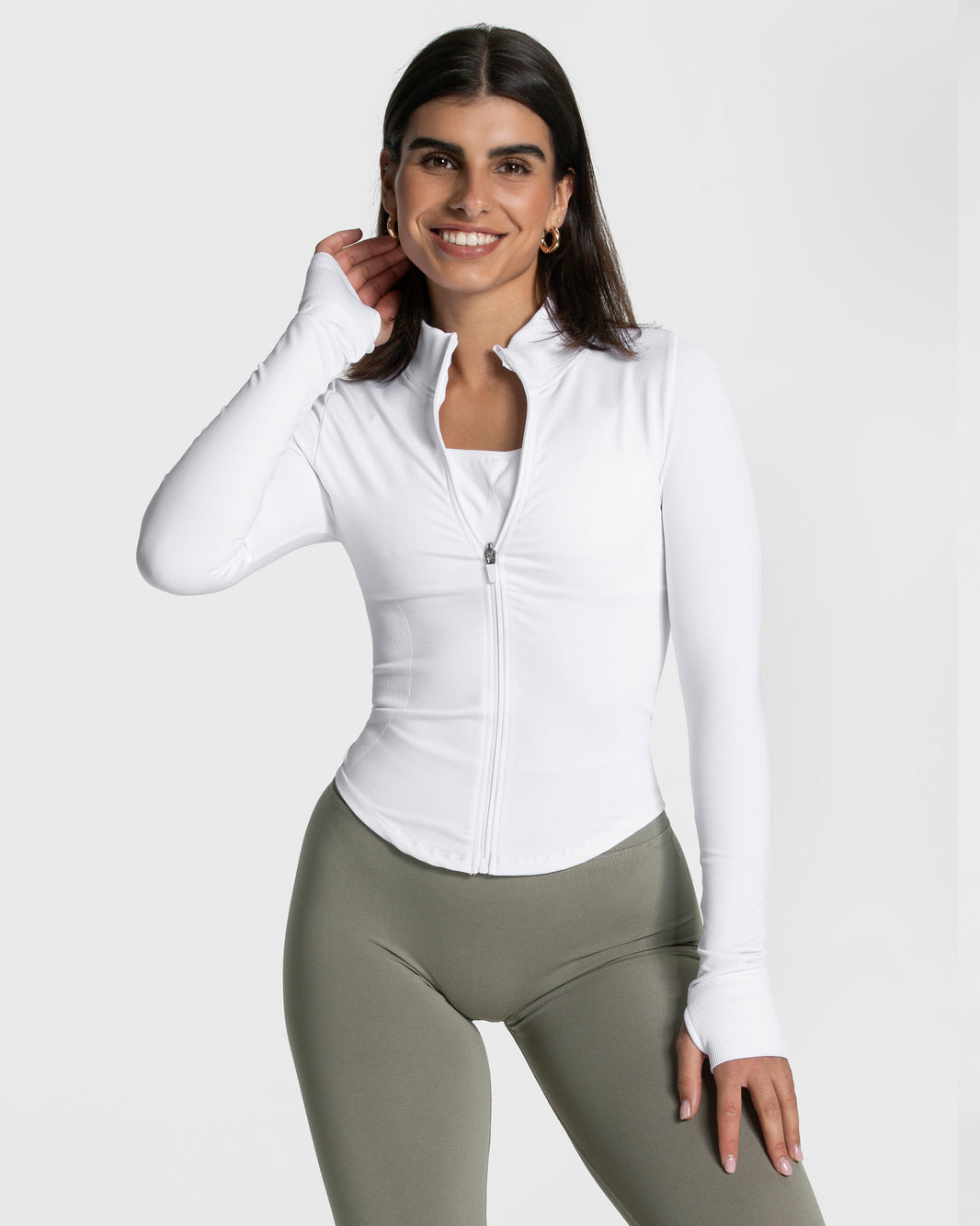 Femme Shaping Zip Jacket ‘White’