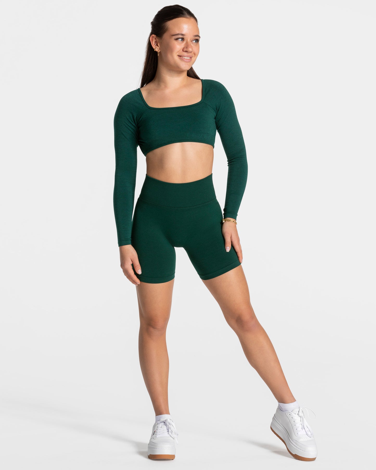 Maglia a manica lunga Femme Backless “Verde scuro”