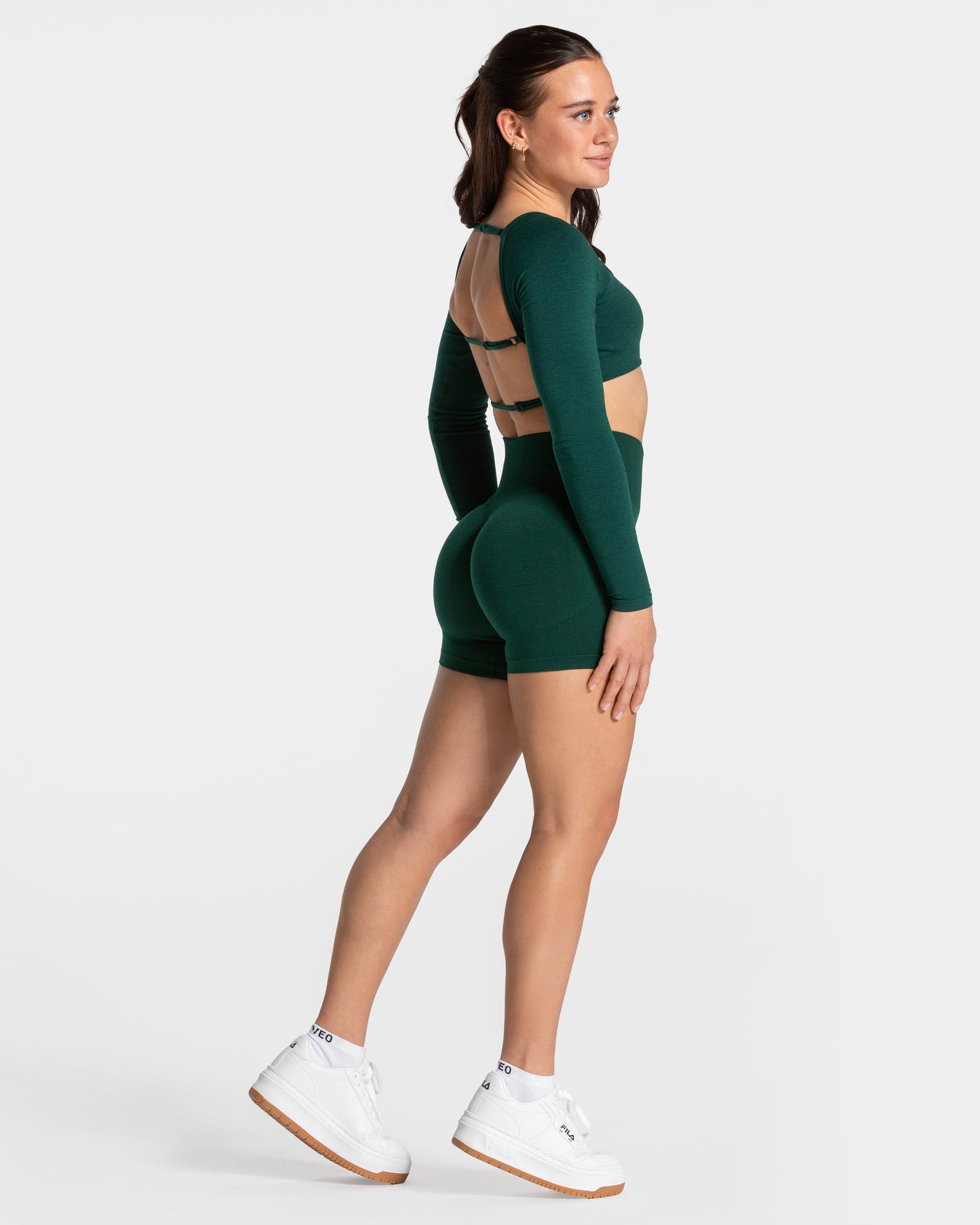 Maglia a manica lunga Femme Backless “Verde scuro”