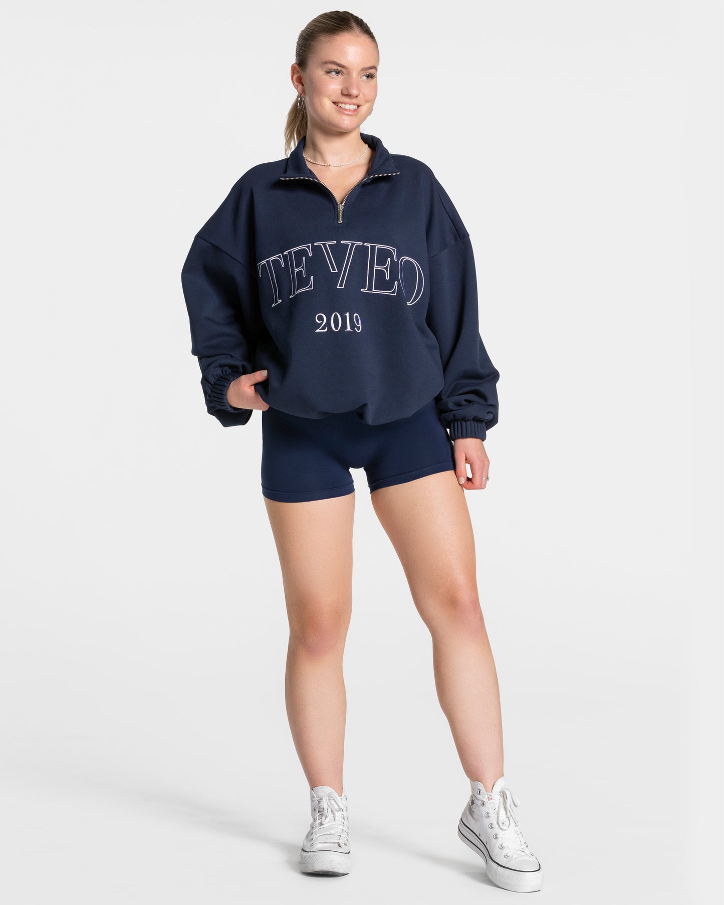 Femme Half Zip Sweater ‘Dark Blue’