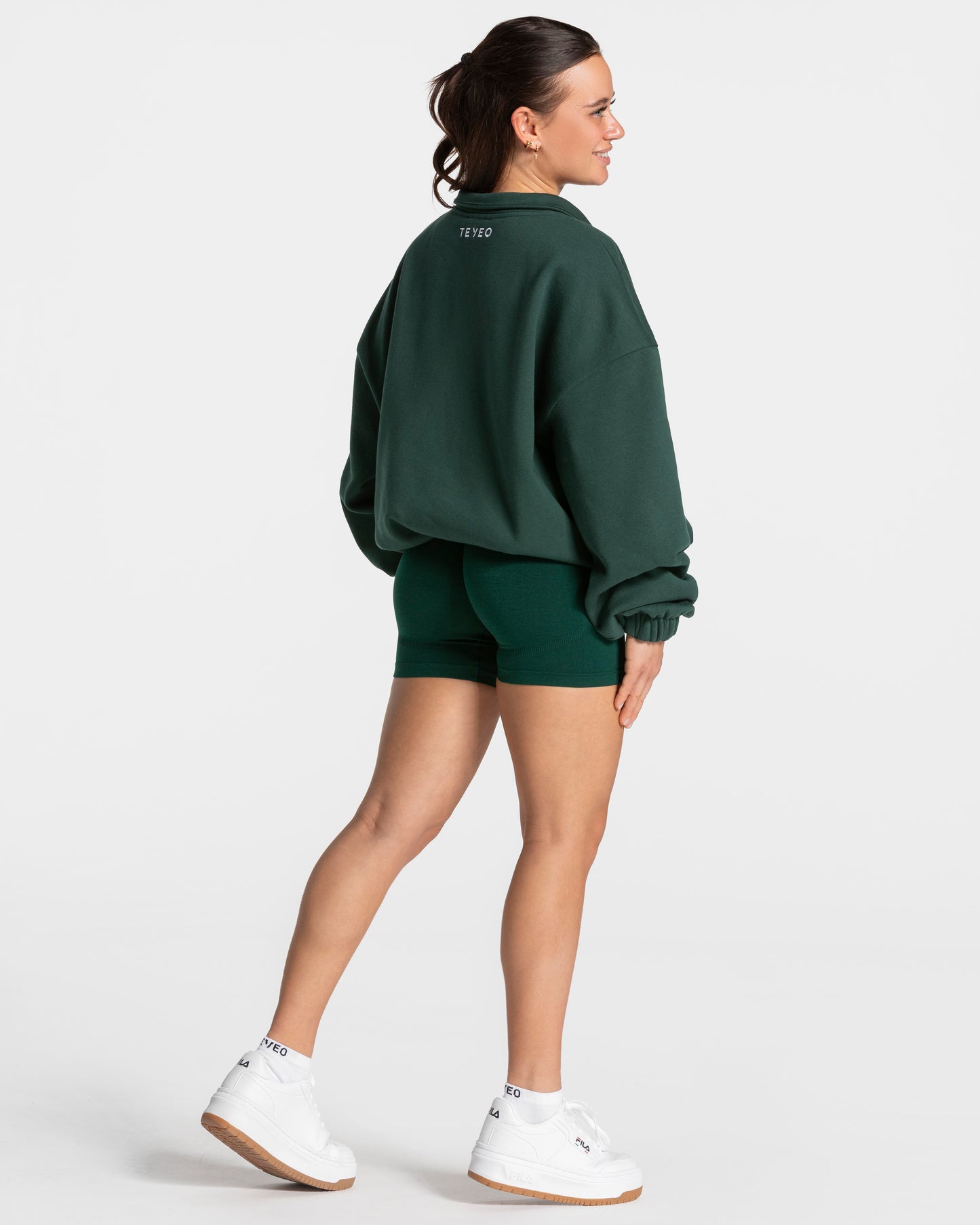 Femme Half Zip Sweater ‘Dark Green’