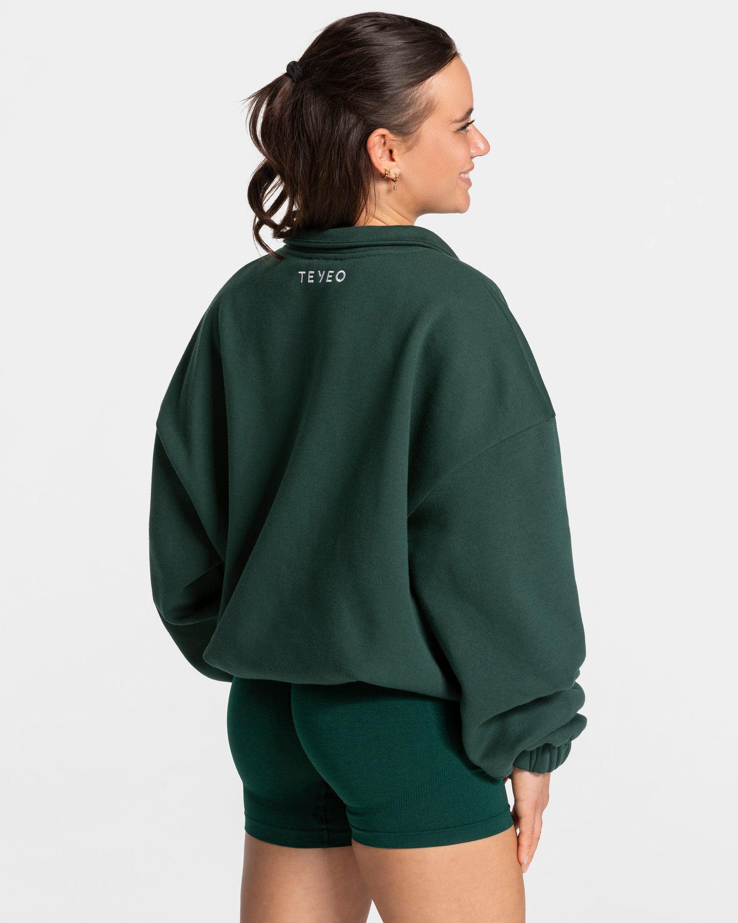 Femme Half Zip Sweater ‘Dark Green’