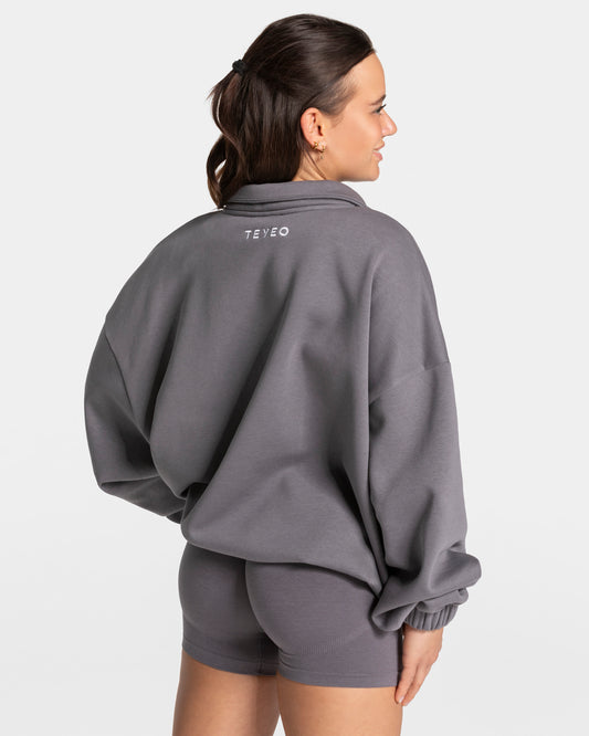 Sudadera Femme Half Zip «grafito»